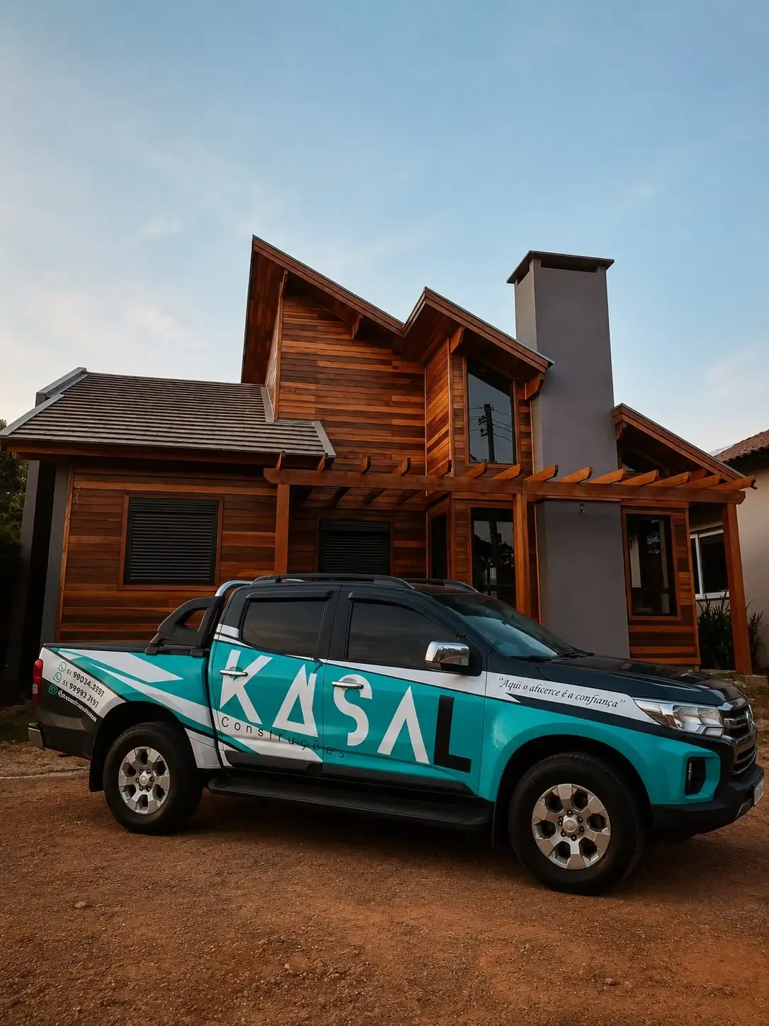 Carro identificado da Kasal Construções